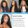 24 Inch Wear & Go Glueless 4x1 T Part Preplucked Lace Front Wigs Human Hair Water Wave Glueless Wigs Pre-cut HD Lace Closure Wet and Wavy Human Hair Wigs for Black Women and beginners 100% Human Hair