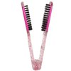 Double Sided Brush Clamp Brush for Straightening Hair Sheet Straightener Double Comb Double Sided Straightening Brush Curling Wands