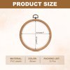 PATIKIL 12 Pieces 4.2" Embroidery Hoops Frame Imitated Wood Circle Cross Stitch Hoop Ring for Embroidery Art Craft Handy Sewing Decoration