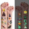360+ Halloween Temporary Tattoos, 30 Sheets Halloween Tattoos Glow In The Dark Tattoos for Kids, Luminous Halloween Stickers for Kids Halloween Decorations Birthday Party Favors Supplies