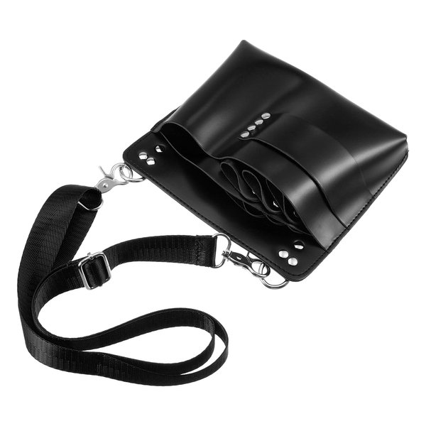 VOCOSTE Hairstylist Waist Belt, Barber Hairstylist Tools Storage Waist Belt, Hairdresser Scissor Apron Belt, PVC, Black
