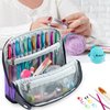 MYBAGZING Crochet Hook Case Empty - Crochet Hook Organizer Case Stand Up Unique Design -Corchet Organizer - Crochet Hook Holder for Knitting & Crochet Supplies - Knitting Accessories (Case Only)