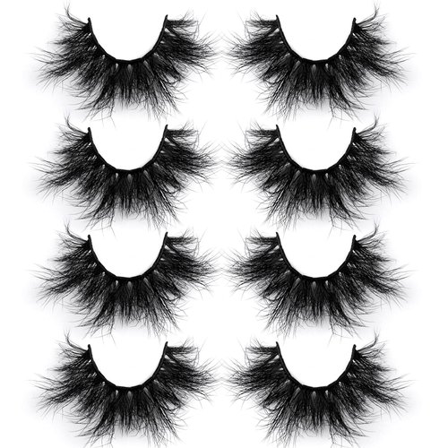 Mink Eyelashes Fluffy Dramatic False Eyelashes Thick Long Mink Lashes Wispy Strip Curly Fake Eyelashes by Calphdiar