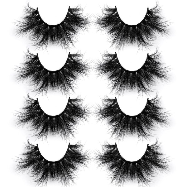Mink Eyelashes Fluffy Dramatic False Eyelashes Thick Long Mink Lashes Wispy Strip Curly Fake Eyelashes by Calphdiar