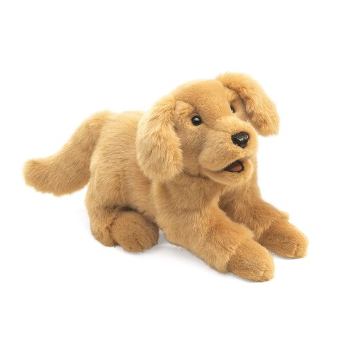 Folkmanis Golden Retriever Puppy Hand Puppet, Tan, 1 EA