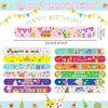 NovaHance 36 PCS Happy Birthday Slap Bracelets Kids Party Favors,Bulk Snap Bracelet Party Favors Supplies for kids&teens Gifts Teacher Classroom School Favors