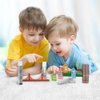 Top Right Toys Wooden Blocks, Building Blocks for Kids, San Francisco City Skyline Set, Wood Blocks for Toddlers, Educational City Set with 6 Famous Landmarks, 15 Pieces