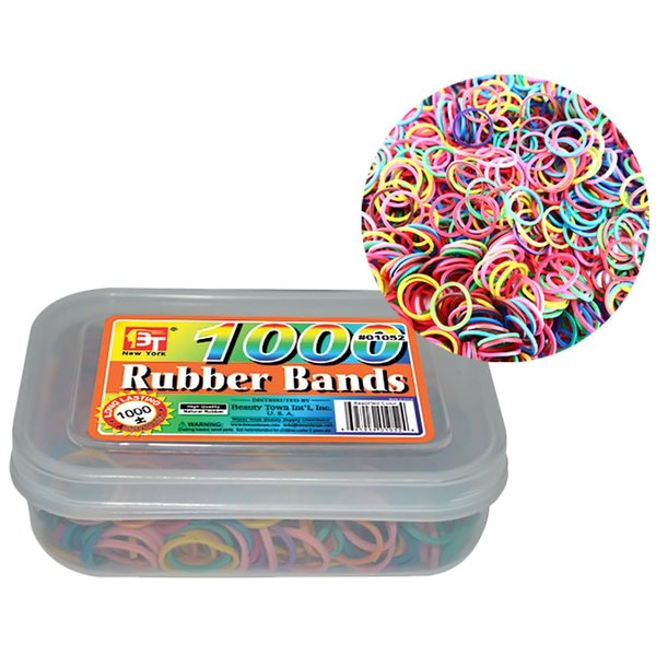 1000 Pcs Rubber Bands Hair Band Soft Elastic Hair Accessories Braids Mini Hair Ties Stretchy Hair Ties No Damage Rubber Bands for Hair Made in Vietnam (Assorted with Case)
