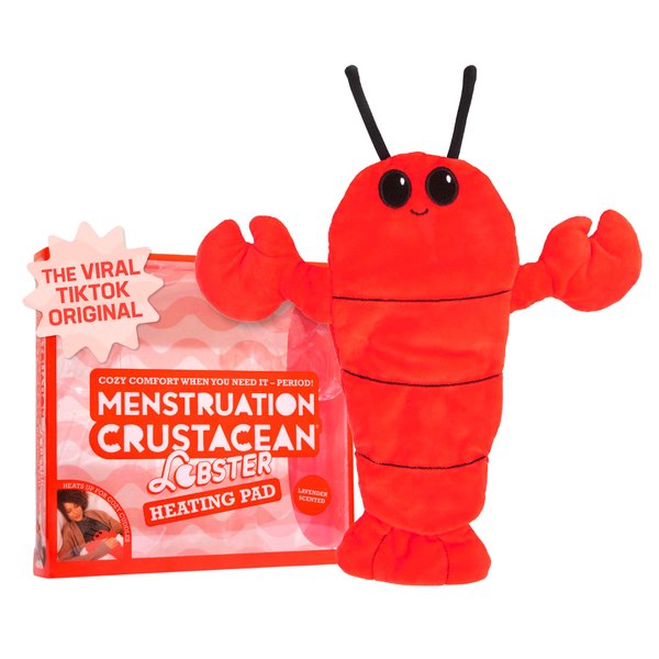 Menstruation Crustacean Lobster – The Original Viral Cuddly & Cute Plush Lavender Scented Heating Pad, Easter Gifts for Teens