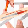 12 Pcs Metal Nail File 6.7 Inch Nail File Stainless Steel Nail File Double Sides Metal Sapphire File with Anti Slip Handle Fingernails Toenails Manicure File for Woman and Men