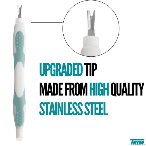 Trim Cuticle Pusher and Remover - Dual-Ended Cuticle Trimmer Tool for Manicures and Pedicures – Ergonomic Design with Non-Slip Grip – Nail Care Essential