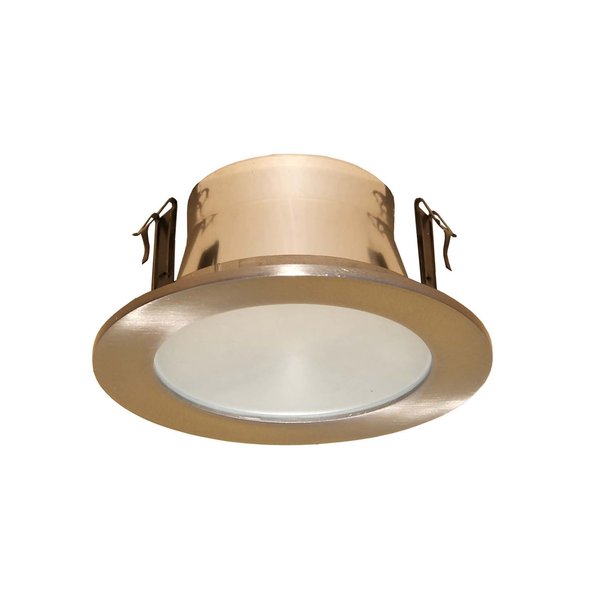 4 Inches Frosted Lens Shower Trim for Line Voltage Recessed Light-(Satin Nickel)- Fit Halo/Juno