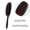 Boar Bristle Hair Brush Paddle Detangling Brush for Curly Fine Wavy Natural Tangled Hair Anti-static Hair Brush with Nylon Quill Massage Hair Extension Brush for Women, Men and Kids