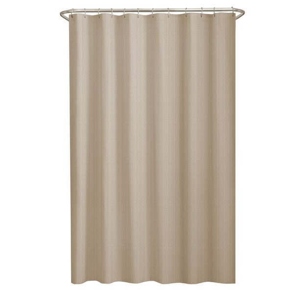 Maytex Norwich Textured Fabric Shower Curtain or Liner, 70x72, Beige