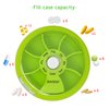 Pill Case 2 Pack Travel Daily Pill Organizer Round Portable Pill Container 7 Day Vitamins Fish Oils Supplements Pill Box (Pink+Green)