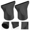2Pcs Black Professional Plastic Salon Hair Dryer Nozzle Replacement Narrow Concentrator Replacement Blow Flat Hairdressing Hair Styling Tool Hair Drying Nozzle Special for Outer Diameter 3in×3in