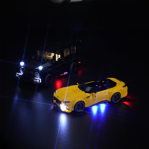 LED Lighting Kit for Lego Speed Champions MercedesAMG G 63 & MercedesAMG SL 63, Creative Light for Lego 76924 (Lights Only, No Lego Models)