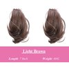 JUVABUN Claw Clip Wavy Ponytail Extension 7" -Light Brown | Hair Extension Clips | Ponytail Extension Human Hair | Wavy Hair Extensions | Washable Realistic And Synthetic |Light Brown