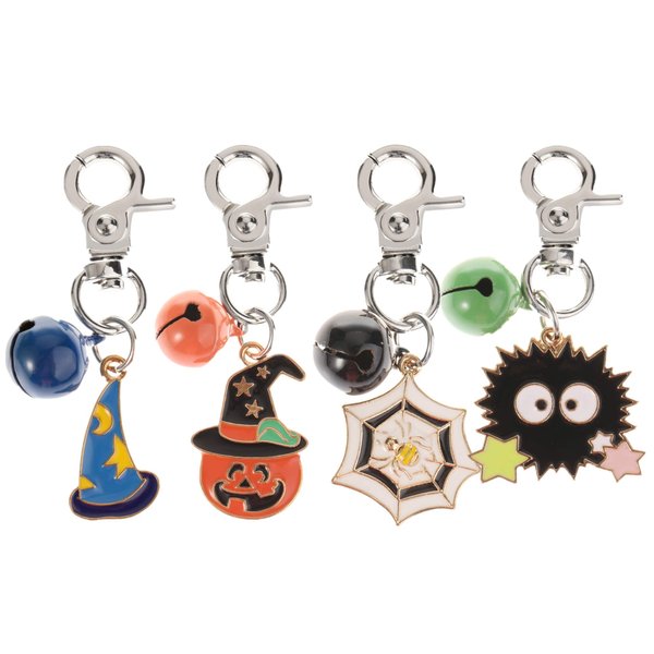 4 Pack Halloween Cat Collar Bells,Training Charm Pendants Jewelry for Pet Dog Cat Necklace Collar