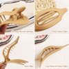 CHANDAT Flat Hair Clips 6 pcs Lay Down Claw Clips French Concord Hair Clips for Thick Hair Alligator Hair Clips for Thin Hair Duck Bill Hair Barrettes Hair Accessories for Women - Light