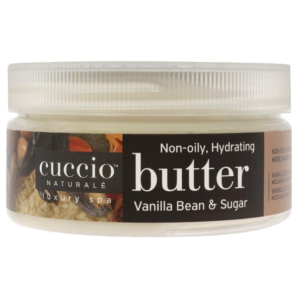 Cuccio Naturalé Butter Blend Vanilla Bean & Sugar, Non-Greasy Lotion for Hand, Body & Feet, Comforting/De-stressing with Natural Ingredients & Plant Based Preservatives, White, 8 Fl Oz