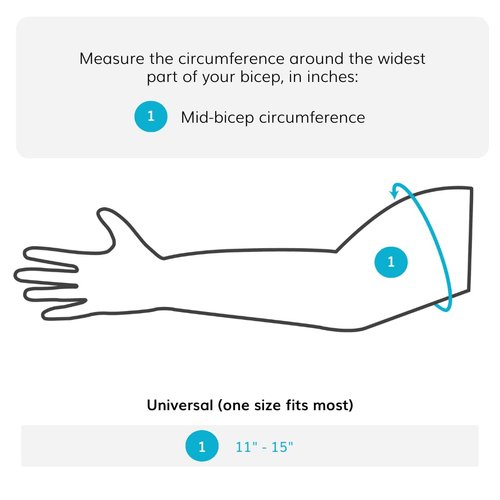 BraceAbility Bicep Band - Upper Arm Compression Sleeve Support Brace for Tendonitis Treatment, Tears, Swelling Relief, Injuries, Tendon Rupture, Brachii Muscle Strains, Tricep Pain Wrap (One Size)