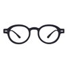 OCCI CHIARI Round Readers Reading Glasses Men and Women Magnification Unisex Frame 4.0 5.0 6.0 (Black, 4.0)