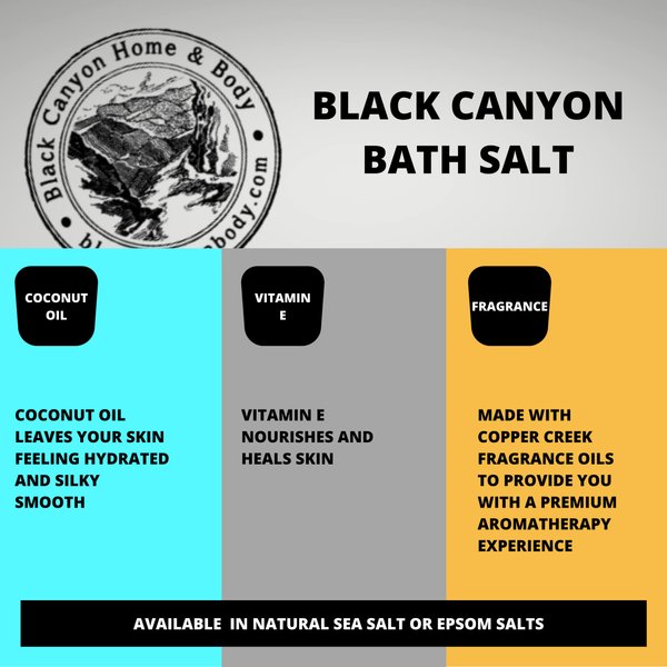 Black Canyon German Chocolate Cake Scented Sea Salt Bath Soak, 20 Oz