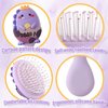 mini hair brush for kids, small toddler Hair Brush, travel hair brush for Boys and Girls,Baby hair detangling brush Massage Hair Brush with Air Cushion for Thick or Curly Hair Straight Hair(Purple)