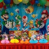 Super Smash Brothers Birthday Party Supplies, 8pcs Super Smash BrothersTheme Table Decorations Honeycomb Centerpieces Super Mario Birthday Decorations