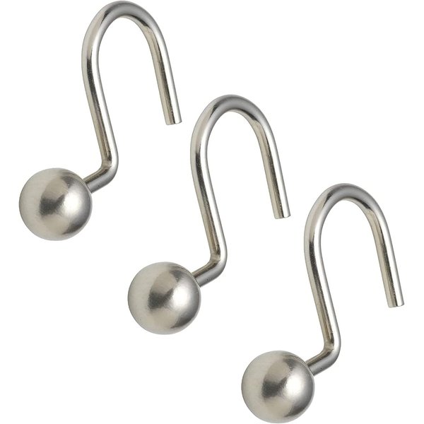 Popular Bath Ball Metal Shower Hooks, Nickel
