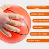 Skylety 30 Pieces Finger Sleeves with 1 Storage Bag, Thumb Splint Brace Support Protector Breathable Elastic Finger Tape for Pain Relief Arthritis Trigger Finger Sports Basketball Baseball (Beige)