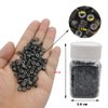 Flosius 500 Pcs Hair Extension Beads 5mm Silicone Micro Rings Links Beads for I Tip Human Hair Extensions Tool (Dark Brown)