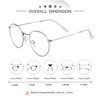 Kursan Blue Light Blocking Glasses for Women Men Retro Round Clear Lens Eyeglasses (Silver)