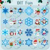 BeYumi Christmas Snowflake Craft Kit - 123Pcs Winter Snowflake Craft Kit DIY Hanging Ornament Make Your Own Snowflake Decoration Set Xmas Holiday Party Favor Tree Home Classroom Art Supplies for Kids
