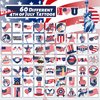 winthrop 240 Pcs 4th of July Temporary Tattoos for Kids - Individually Wrapped, Waterproof & Safe American Flag Tattoo Stickers, Perfect for American Independence Day Parties with 60 Unique Designs