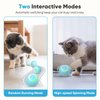 Petbobi Interactive Cat Toy Ball - Automatic Cat Toy with LED Light, USB Rechargeable Self Moving Ball, Indoor Active Rolling Toys, 360°Rotating Smart Ball, 2 Modes, Fun Gift for Kitten Cats, Green
