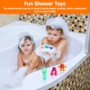 Bath Toy Set- 16 Pcs Slicone Sucker Toys for Kids, Sensory Toys for 3 4 5 6 7 Year Old Boys Girls Stress Release Toys Travel Toys, Suitable for Interactive Toys, Suitable for Parties, Bathrooms