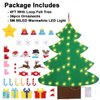 GameXcel 4FT DIY Felt Christmas Tree Set with 36pcs Ornaments 5M 50LED Warm White LED String Lights - Wall Hanging Felt Xmas Tree for Kids Toddlers Christmas New Year Gift Decorations Party Supplier