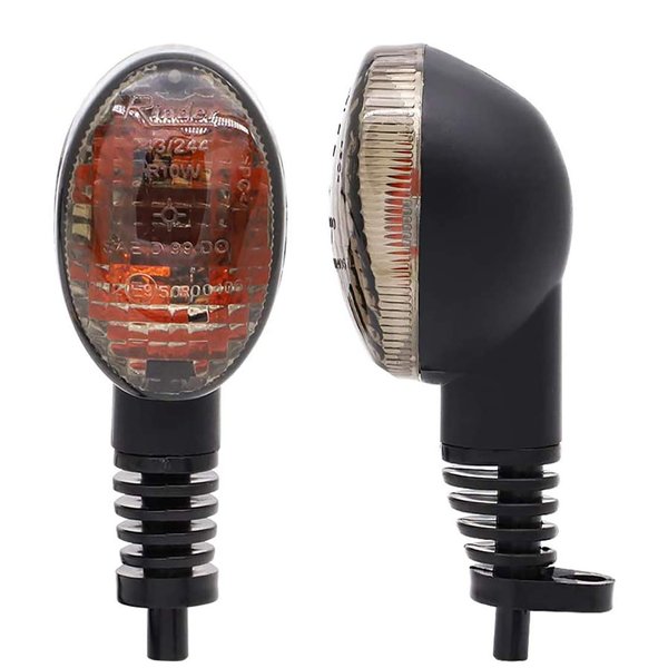 motoparty Motorcycle Turn Signals For KAWASAKI EX250R NINJA 250R KLX250S KLX250SF VN650 Vulcan S Front/Rear Turn Signal Indicator Light Blinker Lamp Motorcycle, (Smoke Shell)