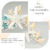 Yean Starfish Tiara Comb Silver Shell Girls Princess Hair Comb Costume Party Hair Accessories Pearl Hair Piece for Women and Girls