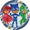 Unique Industries PJ Masks Party Premium Multicolor Round Dinner Paper Plates - 9" (8 Ct) | Disposable & Eco-Friendly Tableware for Kids' Celebrations