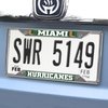 FANMATS 14913 Miami Hurricanes Chrome Metal License Plate Frame, Team Colors, 6.25in x 12.25in
