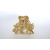 Generic Small mini gold metal leaf hair claw clip