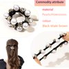 Pearl Elastic Hair Bands Rubber Hair Ropes Ponytail Holders Hair ring headgear Crystal Beads Stretchy Bracelet Hair Ties for Women Girls Hair Ropes Accessories 3pcs