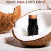 BaeBlu Organic Tint Tube, 100% Natural Vegan Gluten-Free Cream Bronzer Multi-Stick, Made in USA, Amaretto