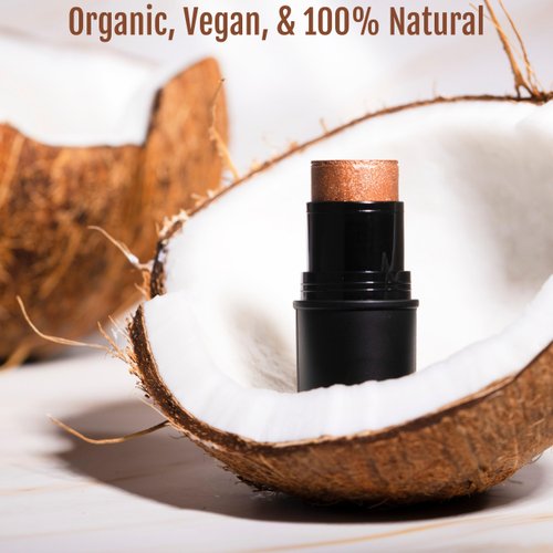 BaeBlu Organic Tint Tube, 100% Natural Vegan Gluten-Free Cream Bronzer Multi-Stick, Made in USA, Amaretto