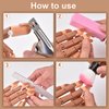 MEKK 200PCS Replacement Refill Nail Tips False Nail Tips for Nail Training Hand False Nail Tips for Practice Hand Refill Nail Tips for Nail Training Hand DIY Nails(Brown)