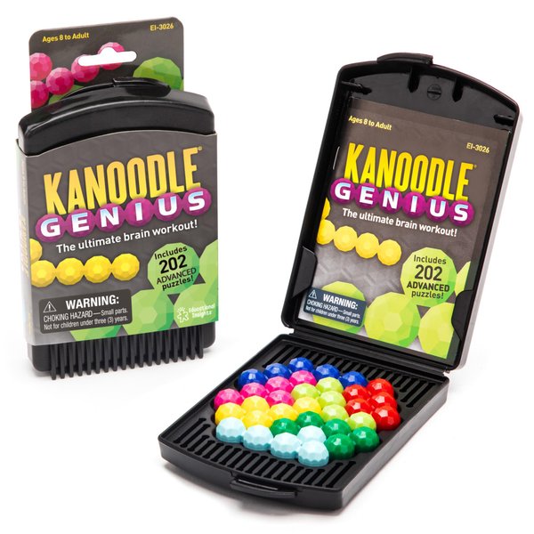 Educational Insights Kanoodle Genius 3-D Puzzle Brain Teaser Game for Adults, Teens & Kids, Over 200 Challenges, Gift for Ages 8+