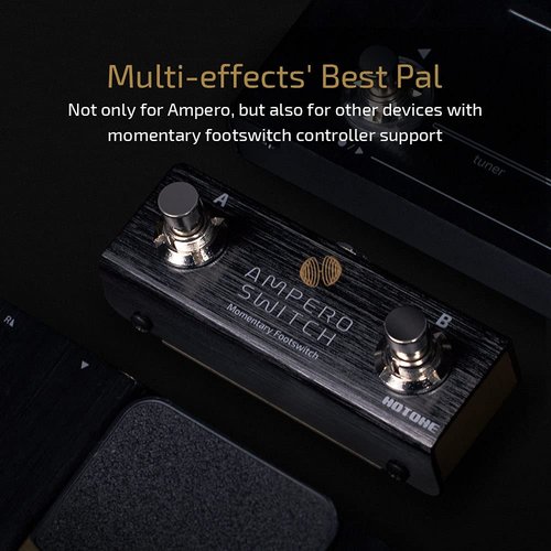 Hotone Dual Footswitch Pedal Momentary 2-Way Pedal Foot Switch Controller Ampero Switch 6.35 mm